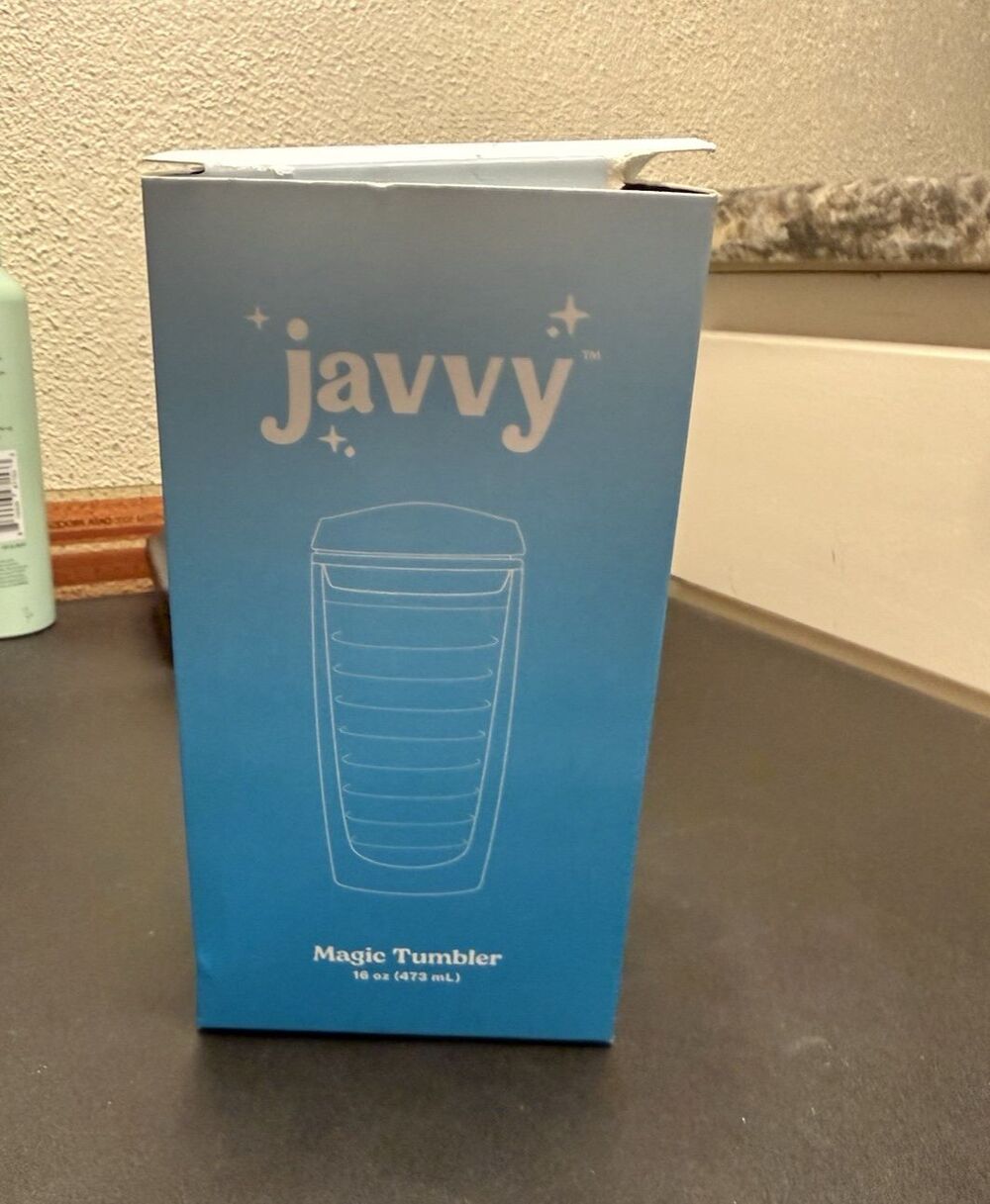 Javvy magic tumbler w/lid 16oz New in Box